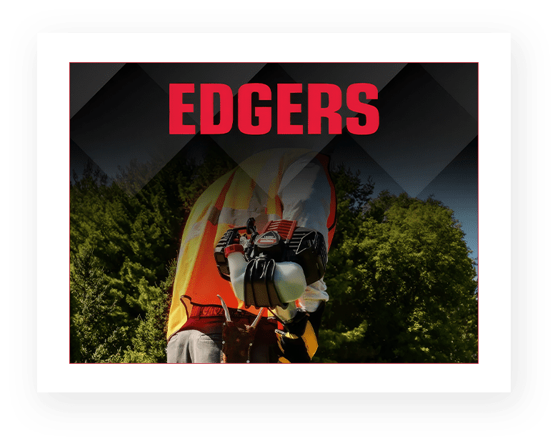 A picture of the word edgers on top of an image.